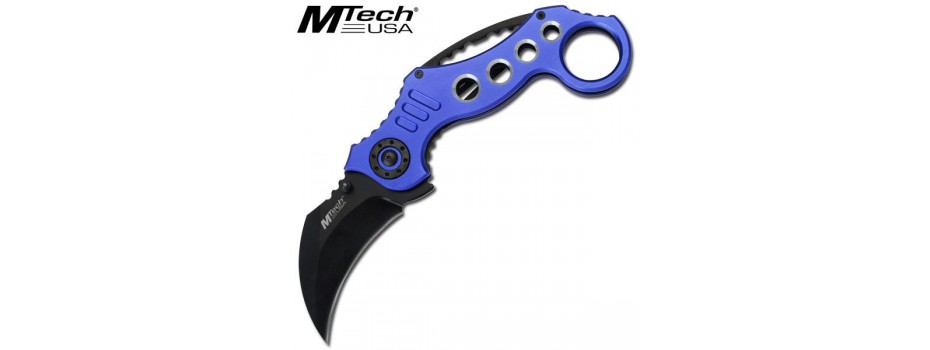 Mtech Blue Karambit Tactical Folder Knife MT-529BL